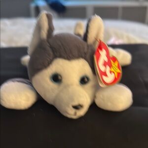Ty Gray and White Husky Stuffed Animal